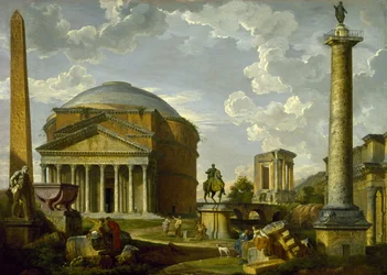 Fantasy View with the Pantheon and Other Monuments of Ancient Rome